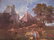 Nicolas Poussin Landschaft mit Polyphem oil painting on canvas
